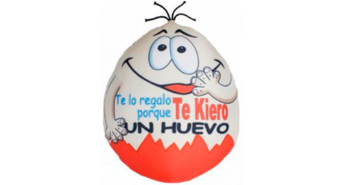 Peluche te quiero un huevo